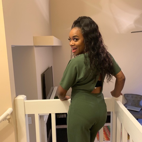Olive green jumpsuit - Picture 4 of 4